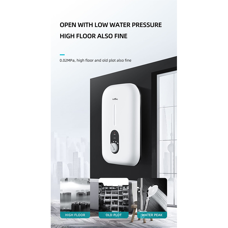 How does a tankless water heater achieve instant heating and avoid waiting?